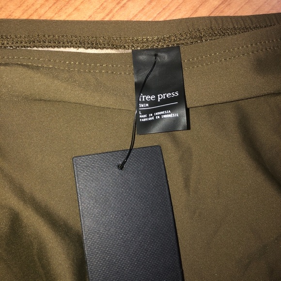 Free Press Swim High Cut Bikini Green Large NWT. - Picture 2 of 5